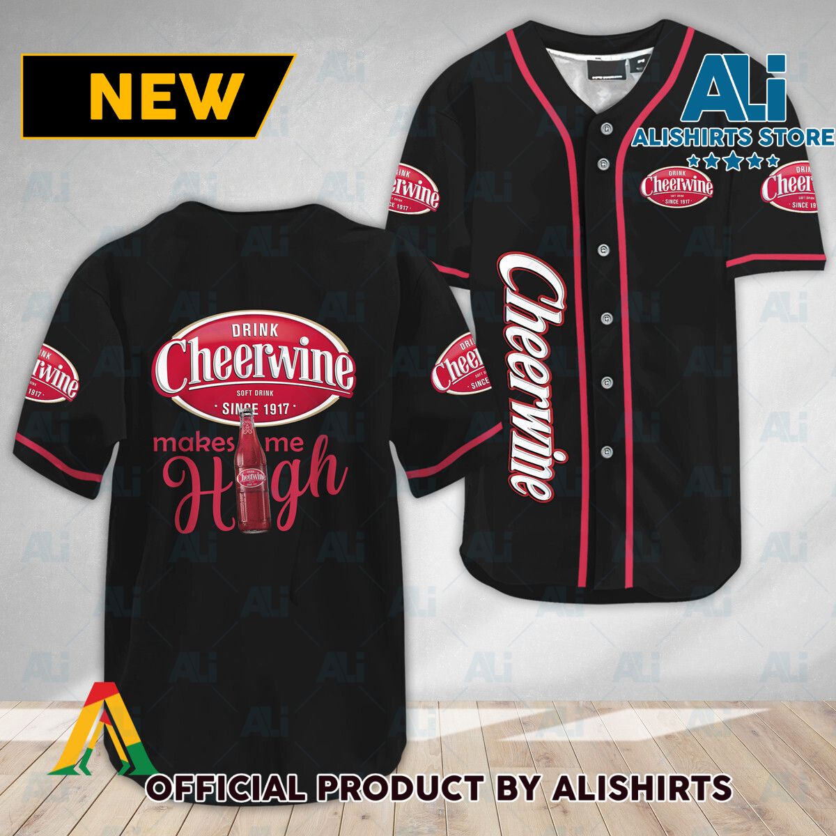 Cheerwine Make Me High Baseball Jersey