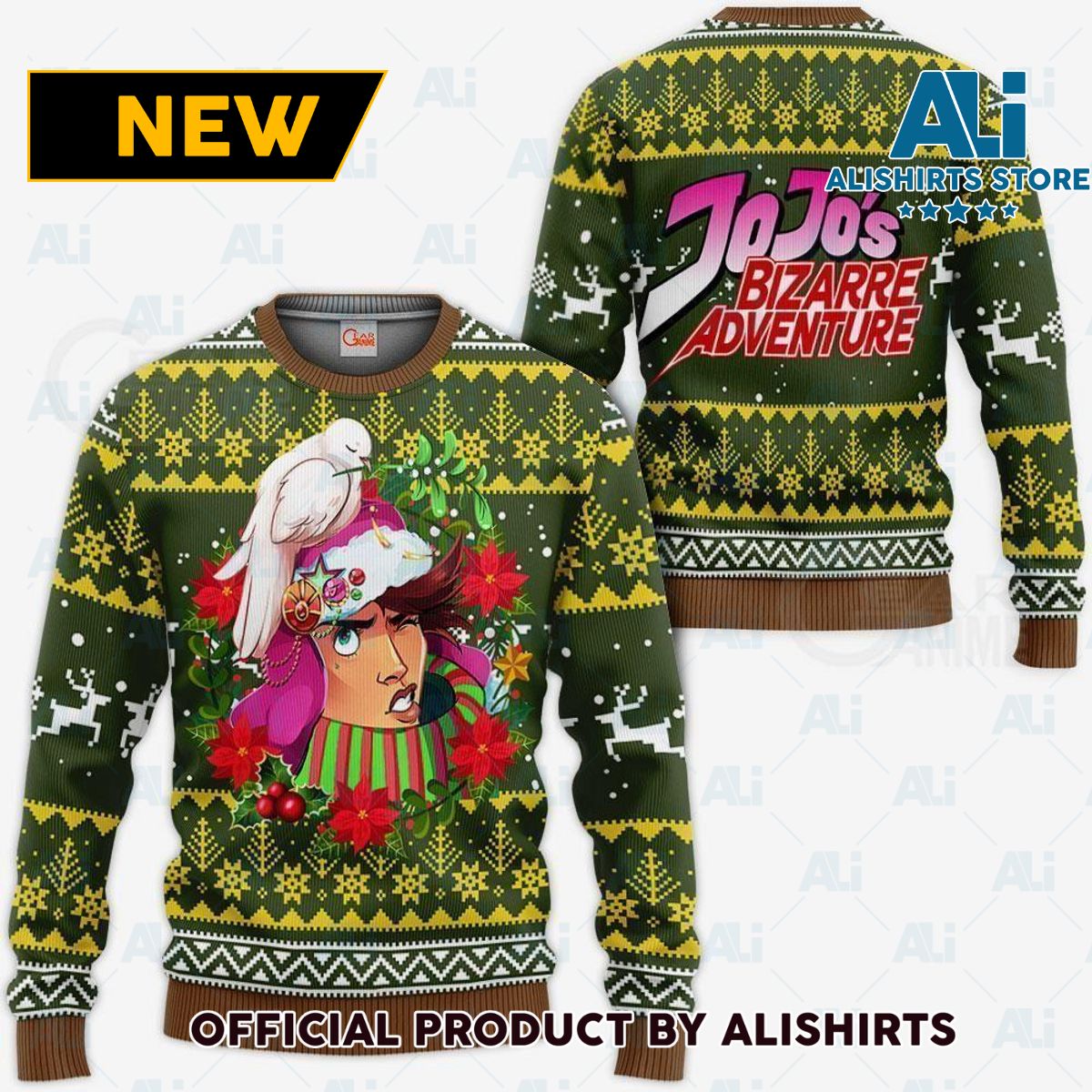 Joseph Joestar Ugly Christmas Sweater Jojo‚ÄôS Anime Shirt