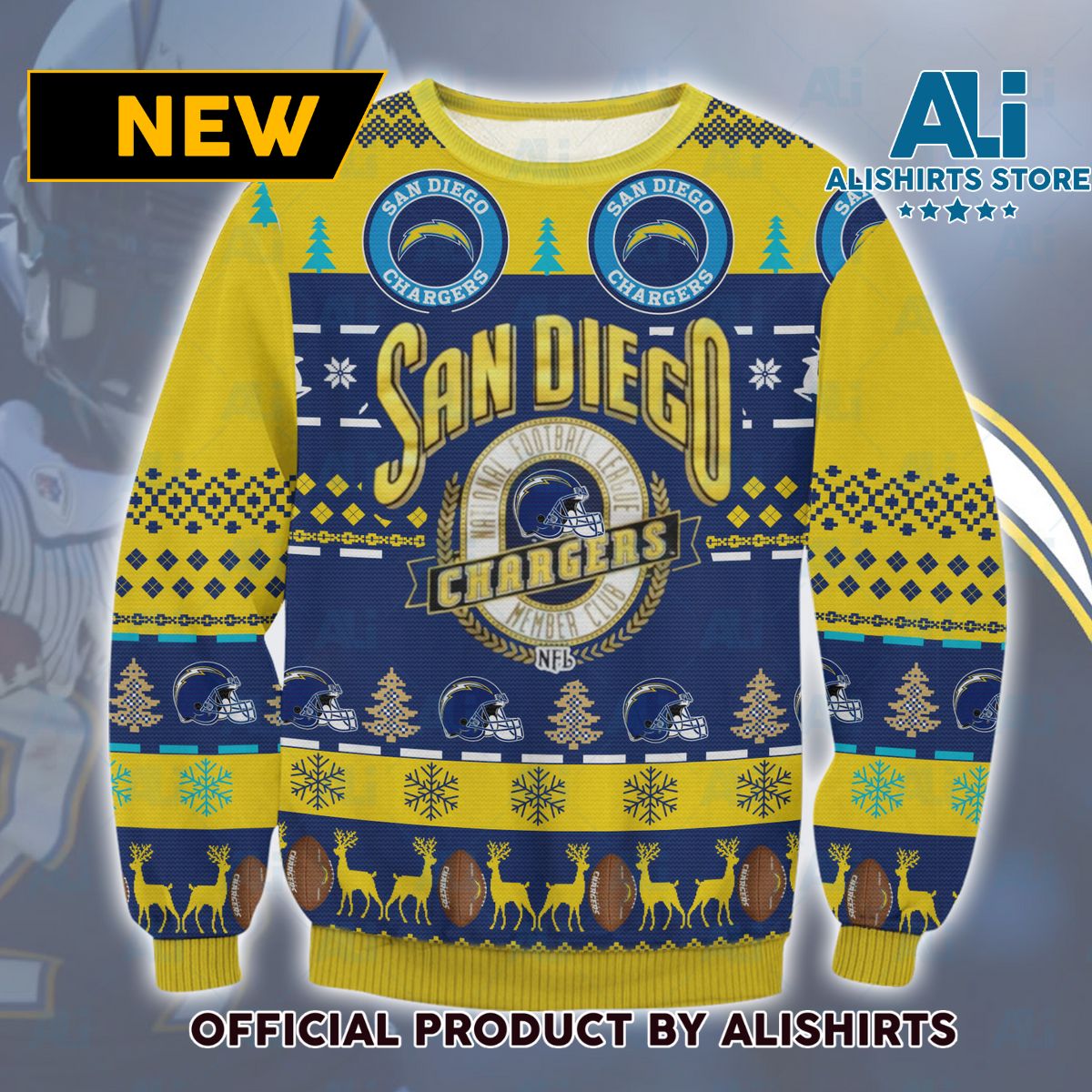 San Diego Chargers Ugly Christmas Sweater