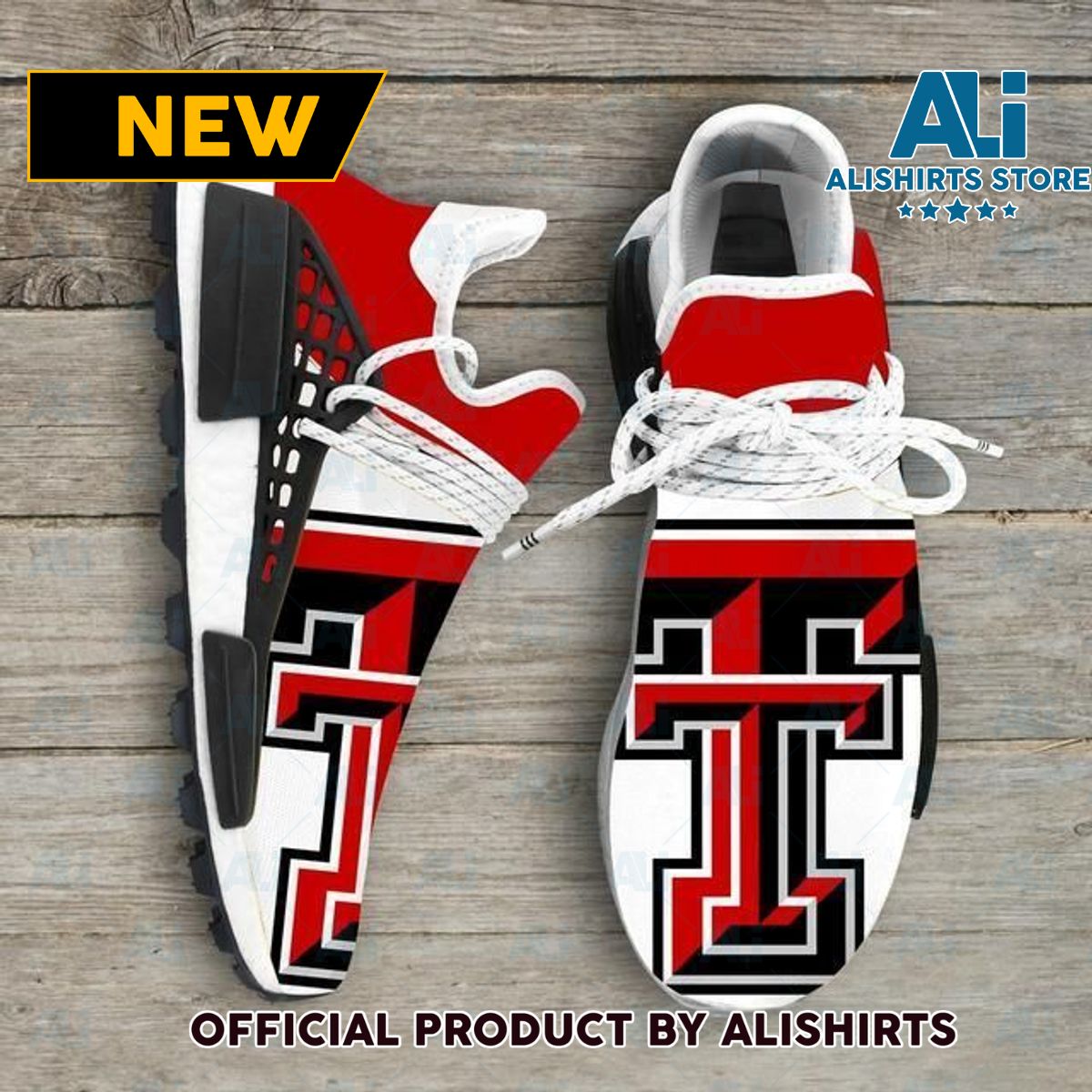 Texas Tech Red Raiders Ncaa Human Race shoes Customized Adidas NMD Sneakers