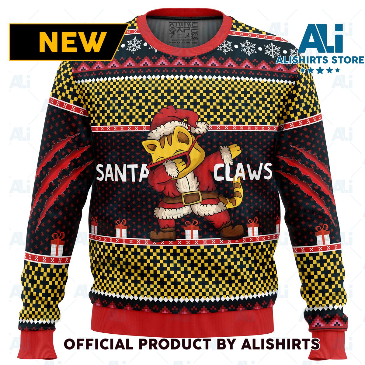 Santa Claws Ugly Christmas Sweater