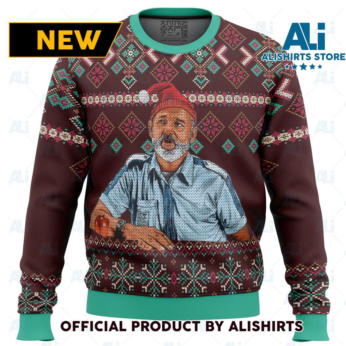 Bill Murray Ugly Christmas Sweater