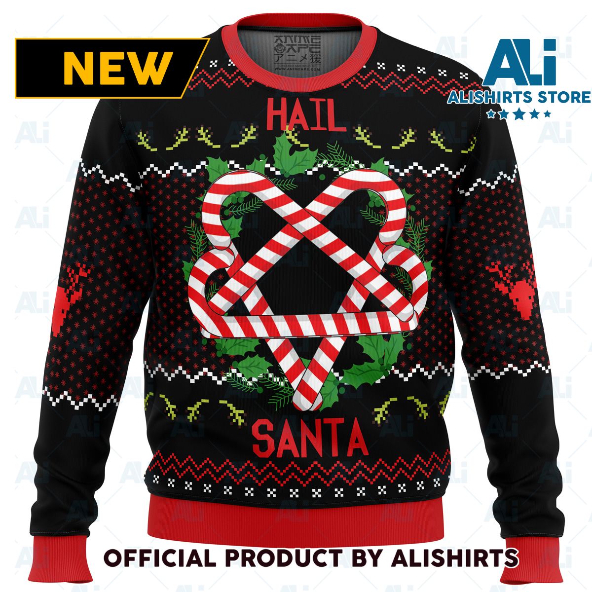 Hail Santa Ugly Christmas Sweater