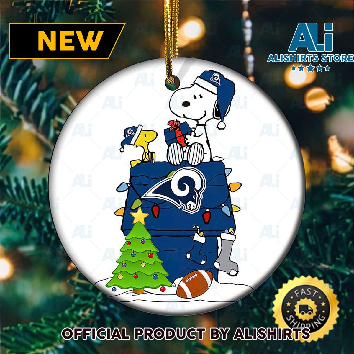 Snoopy Los Angeles Rams Hallmark Ornament NFL 2022