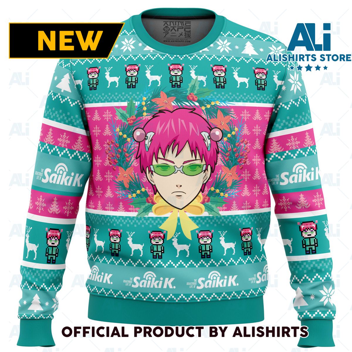 Christmas at School Saiki Kusuo no Psi-nan Ugly Christmas Sweater