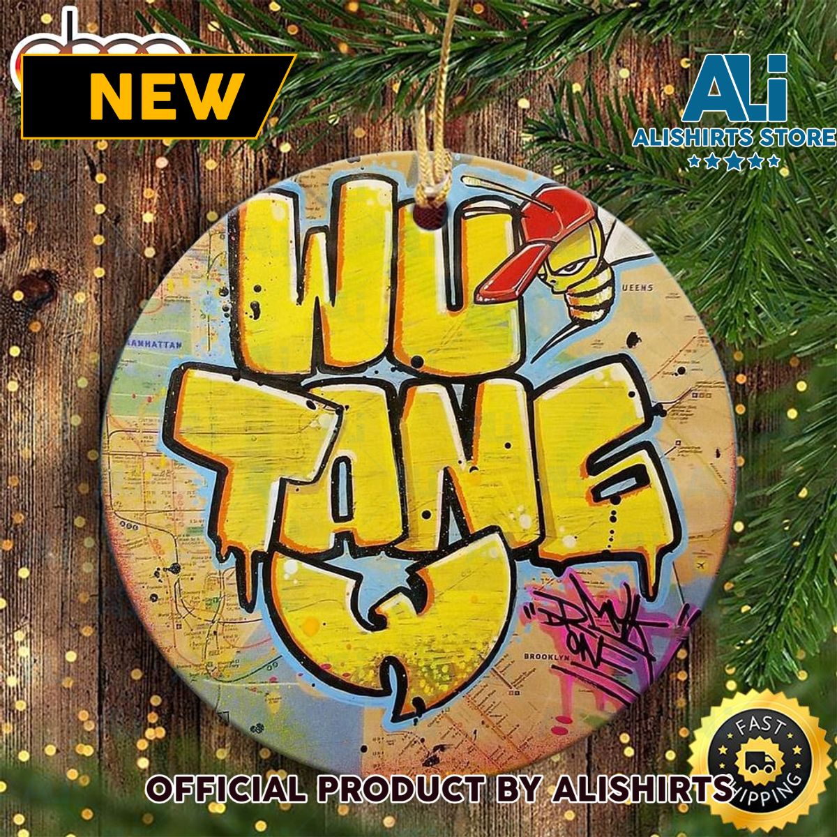 Wu Tang Logo Basic Artmusic Wu Tang Christmas Ornament