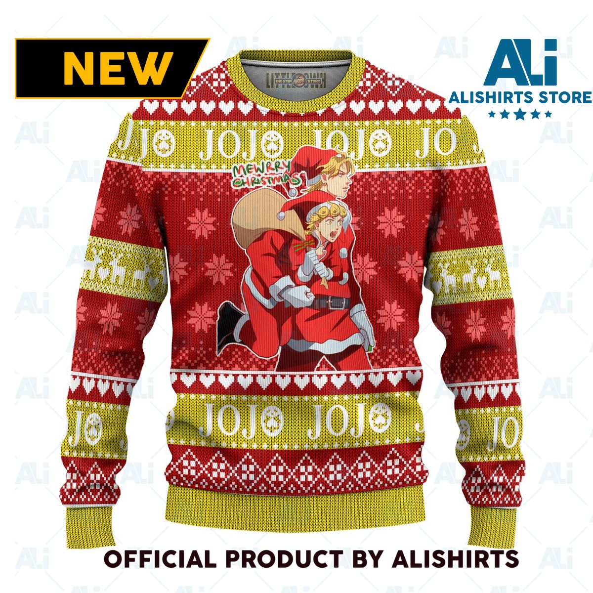 Giorno X Dio Anime Ugly Christmas Sweater Custom Jojos Bizarre Adventure