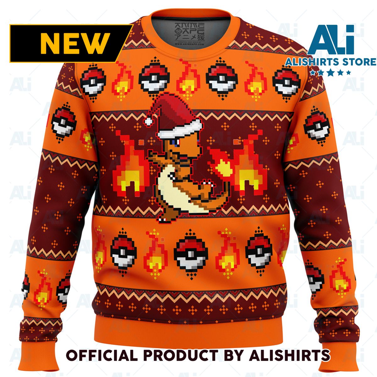 Pokemon Charmander Ugly Christmas Sweater