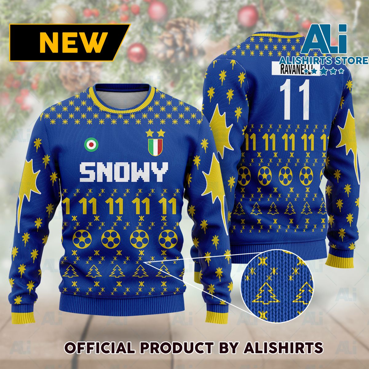 RAVANELLI  11 SNOWY CHRISTMAS JUMPER SWEATER