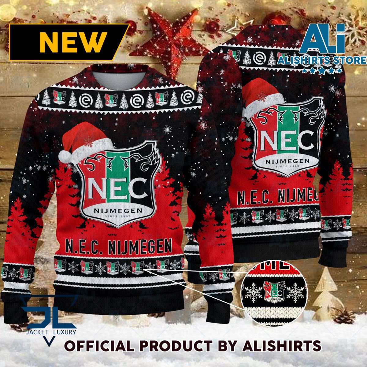 N.E.C. Nijmegen Eredivisie Ugly Christmas sweater