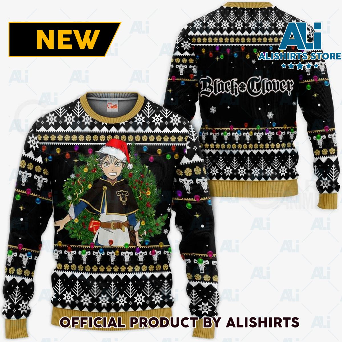 Asta Ugly Christmas Sweater Black Clover Anime