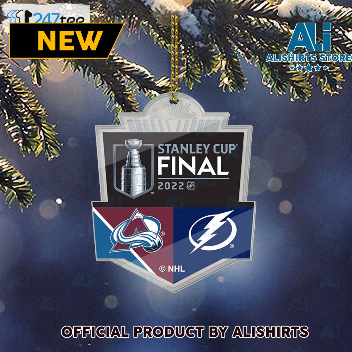 Avalanche Vs Lightning 2022 Stanley Cup Dueling Ornament