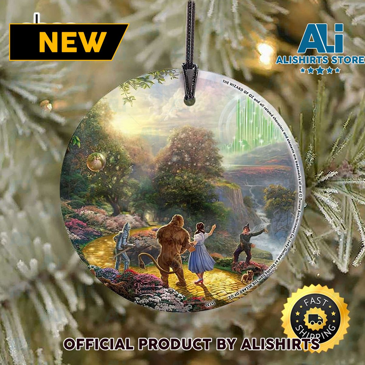 Wizard Of Oz Dorothy Discovers Emerald City Christmas Ornaments