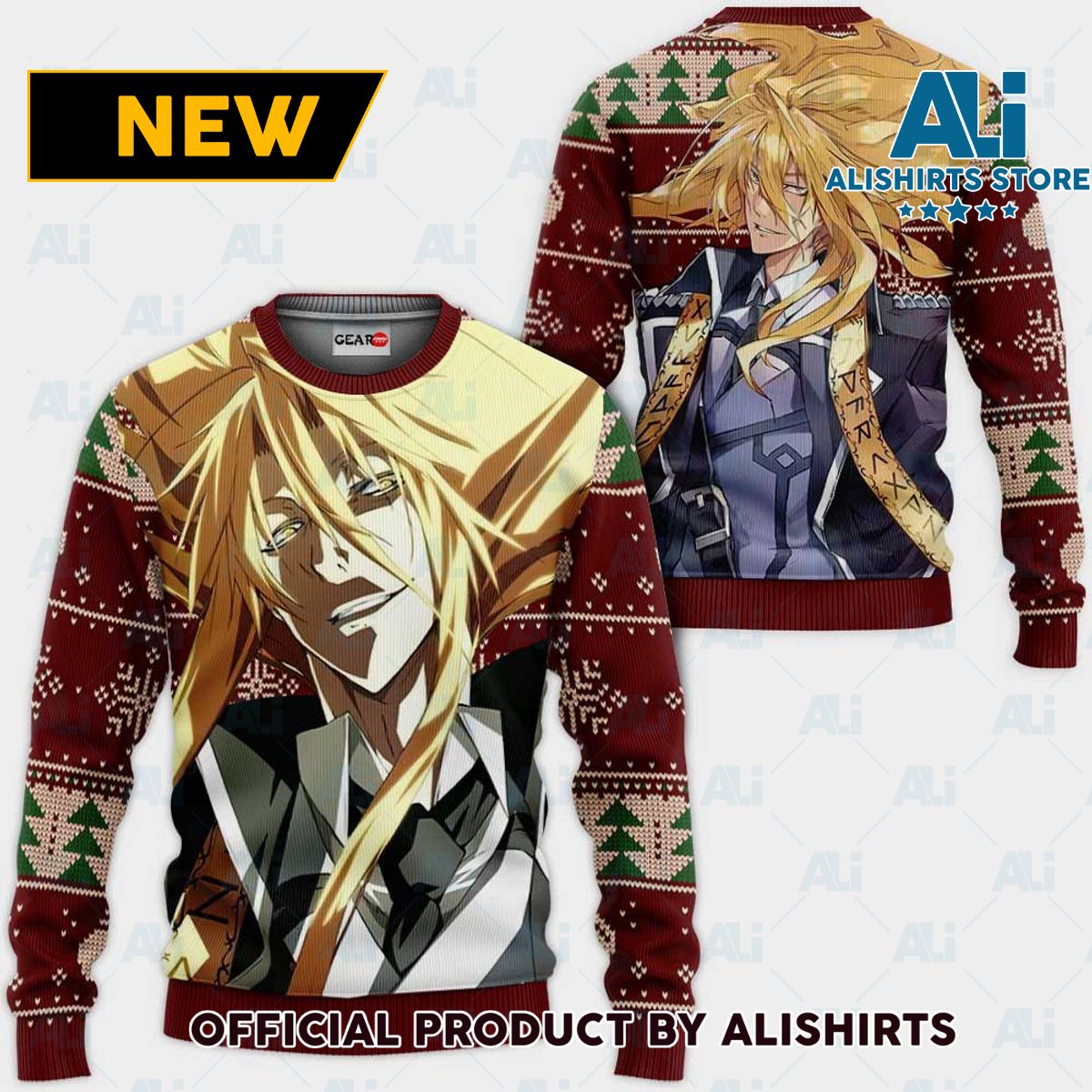 Reinhard Heydrich Ugly Christmas Sweater Custom Anime Dies Irae