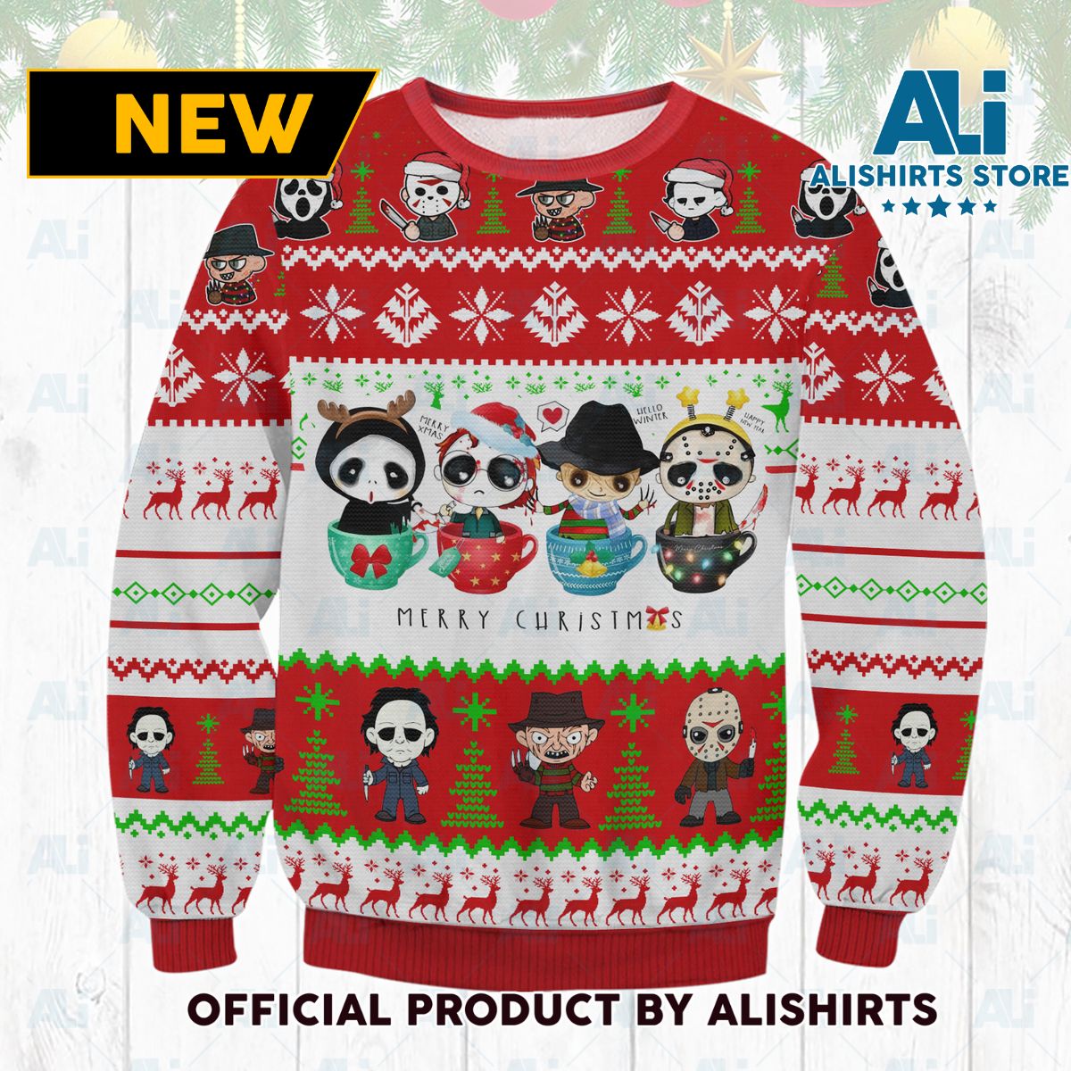 Horror Cups Ugly Christmas Sweater