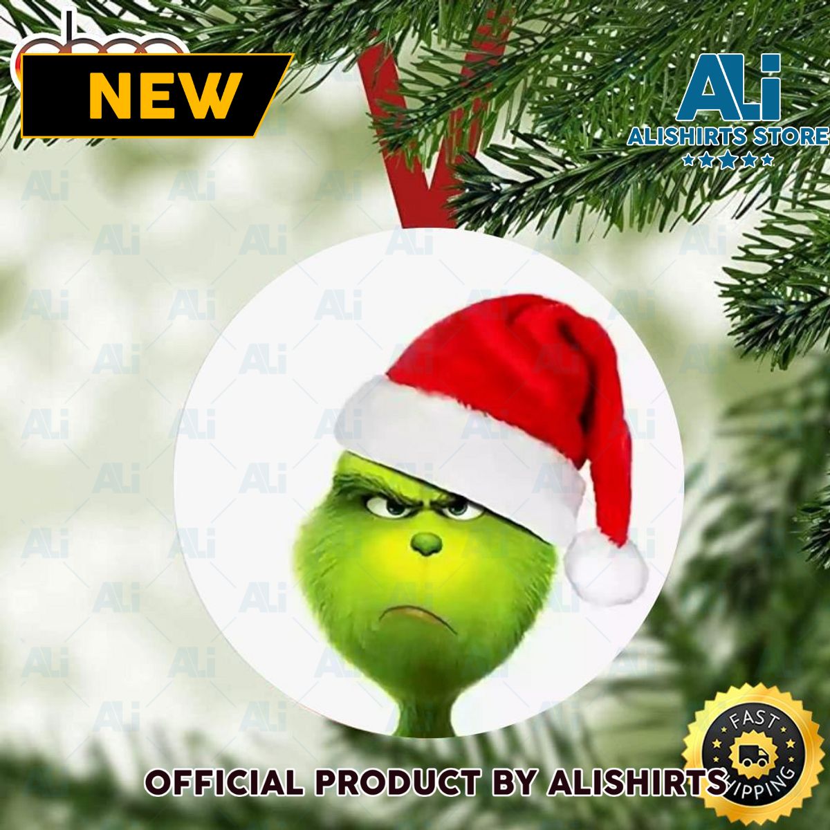 The Grinch Merry Christmas Cute Funny Grinch Christmas Ornament