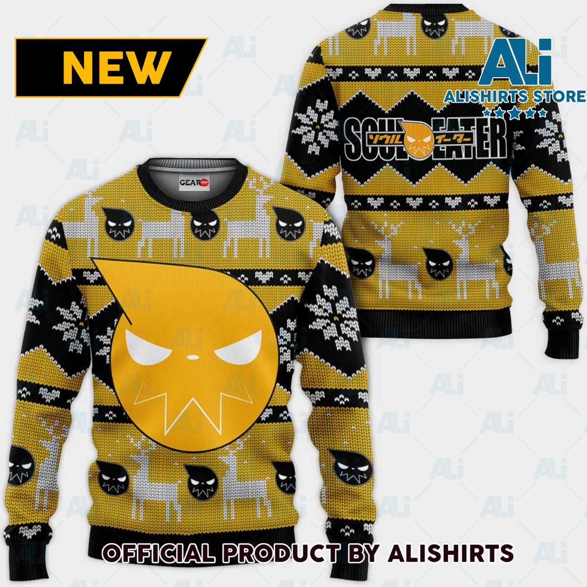 Soul Eater Symbol Ugly Christmas Sweater Custom Anime Soul Eater