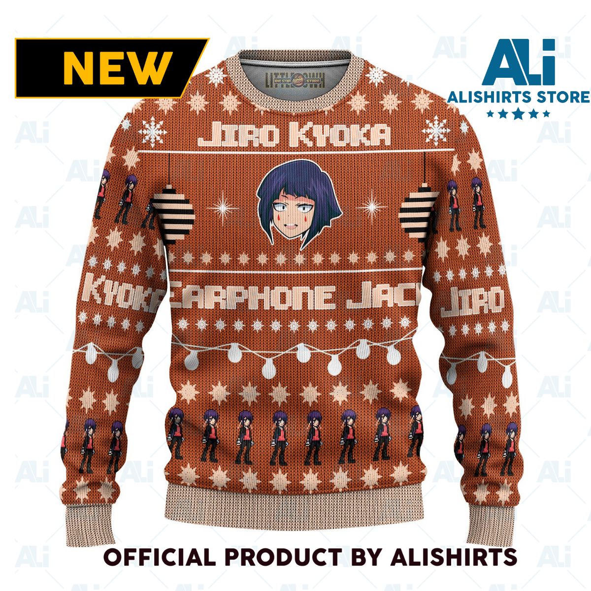 Kyoka Jiro Anime Ugly Christmas Sweater Custom My Hero Academia