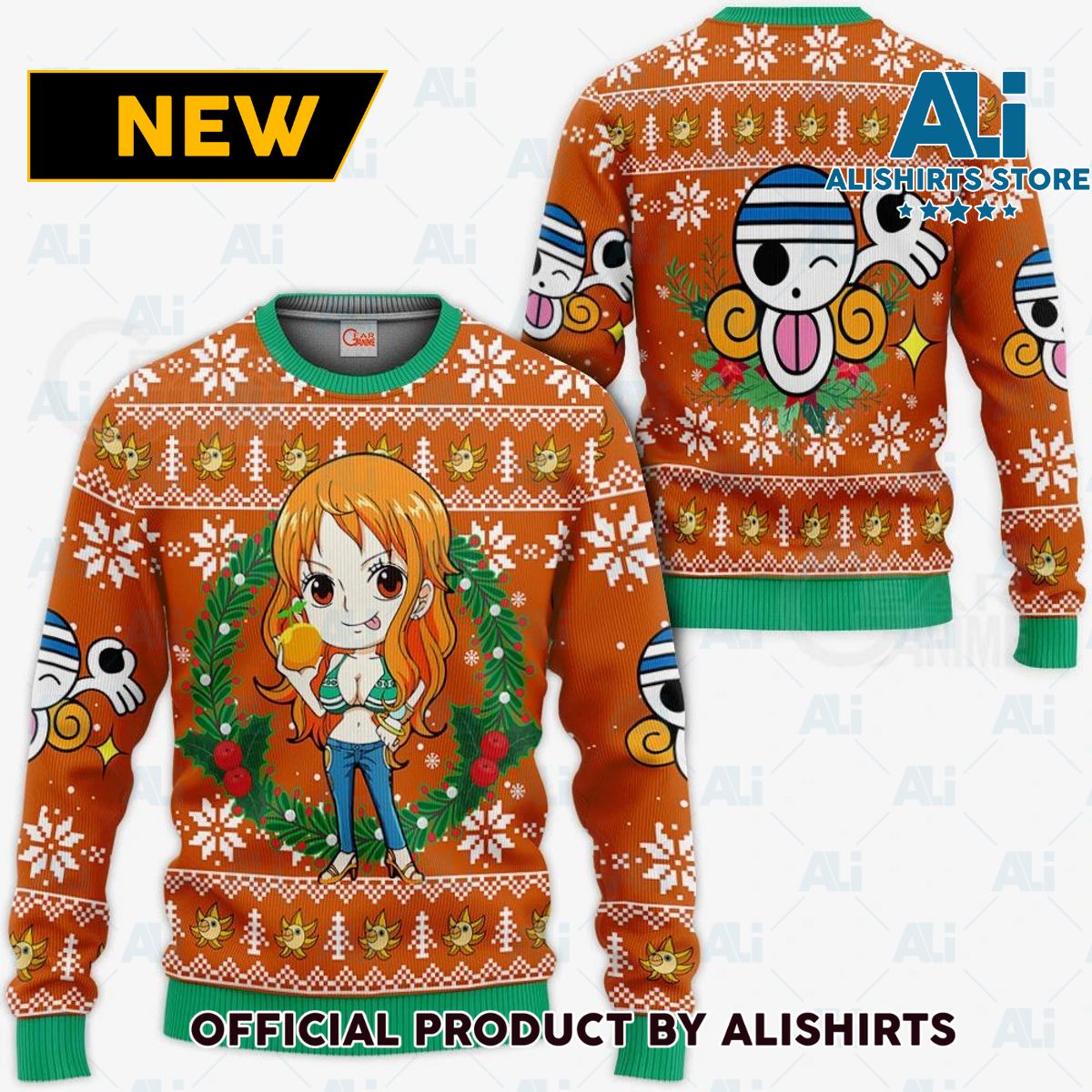 Nami Ugly Christmas Sweater One Piece Anime