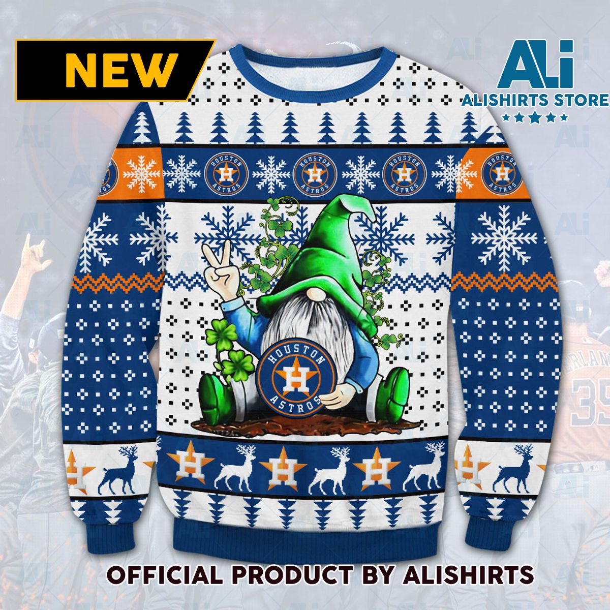 Houston Astros Gnome Ugly Christmas  Sweater