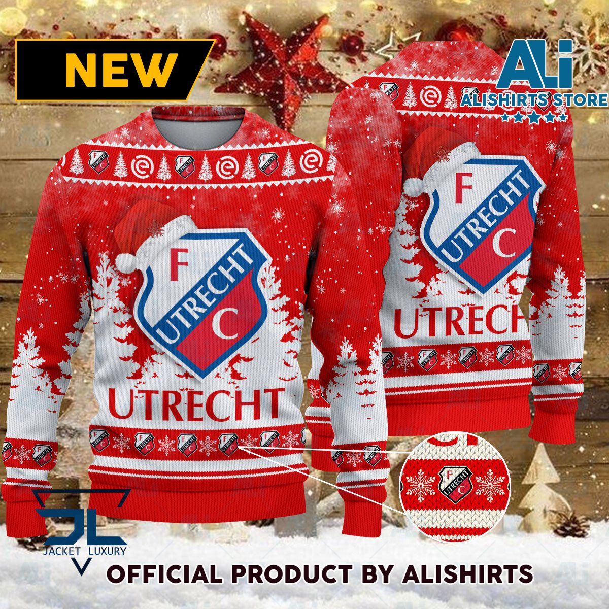 FC Utrecht Eredivisie Ugly Christmas sweater