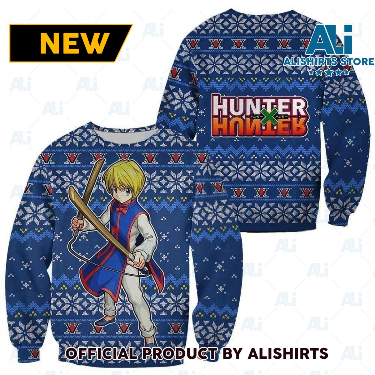 Kurapika Ugly Christmas Sweater Hunter X Hunter Anime Custom Clothes