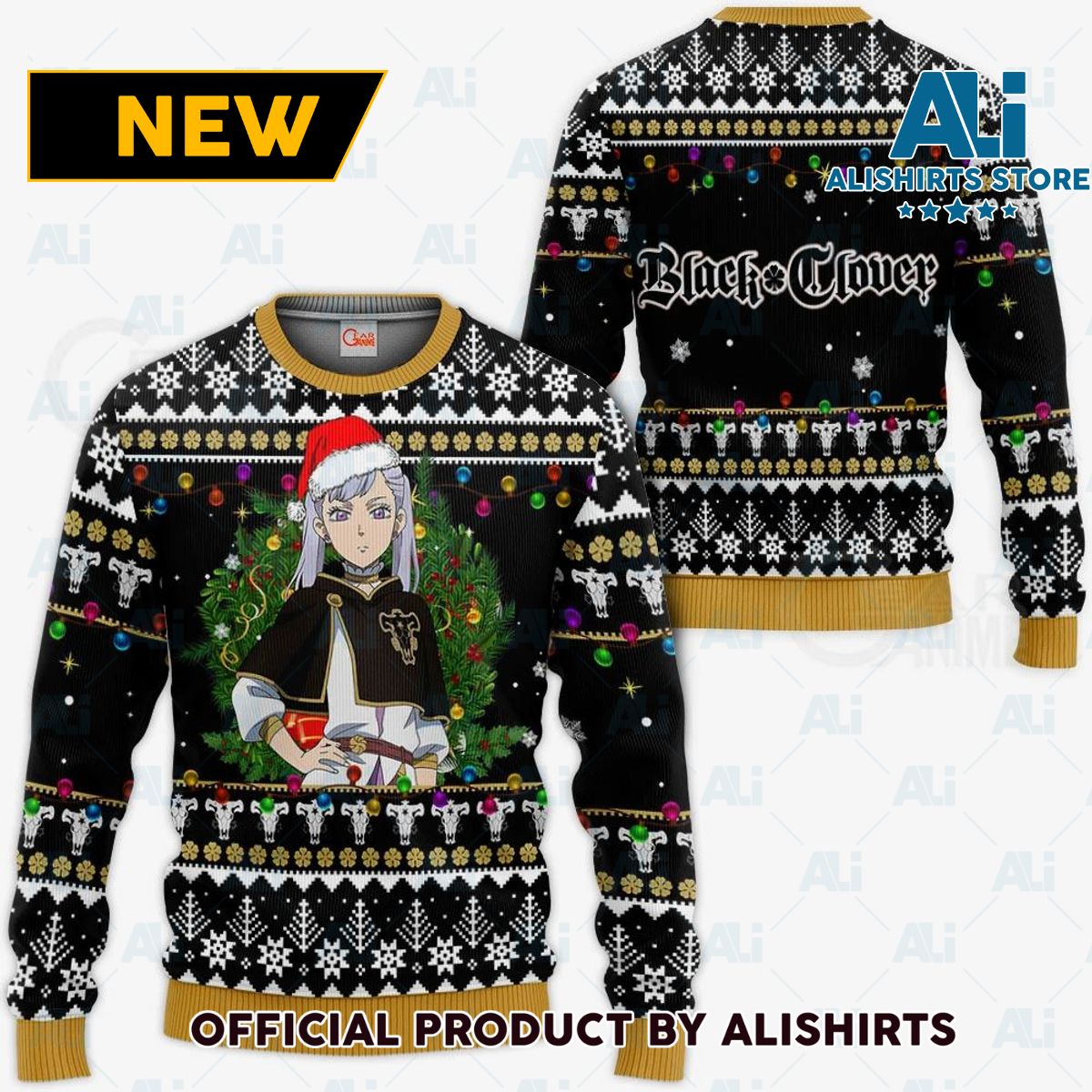 Noelle Silva Ugly Christmas Sweater Black Clover Anime