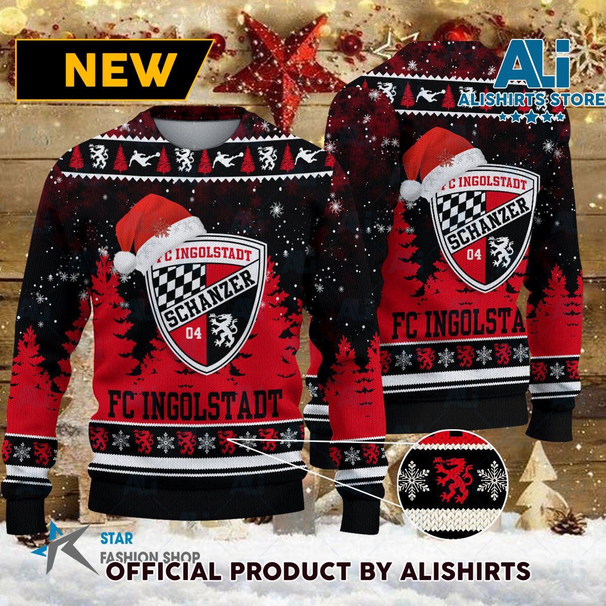 FC Ingolstadt Bundesliga Football Christmas sweater jumper