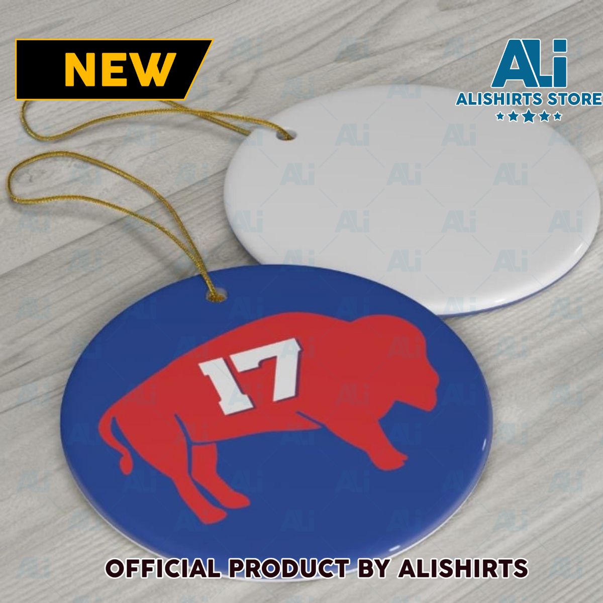 Josh Allen 17 Buffalo Bills Quarterback Christmas Nfl Football Ornaments