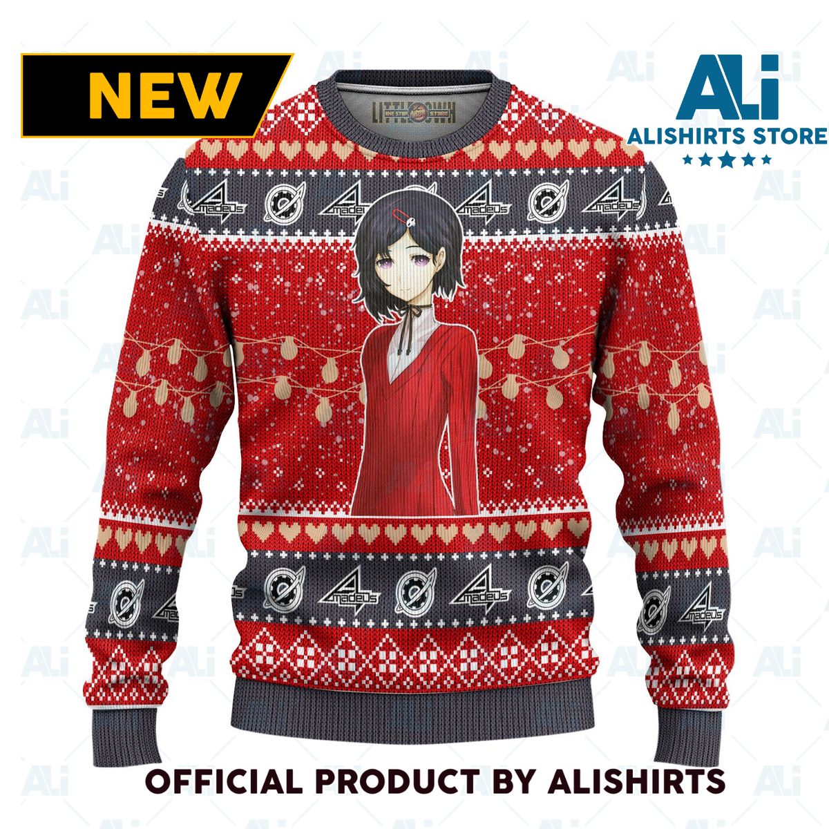 Luka Urushibara Anime Ugly Christmas Sweater Custom Steins Gate