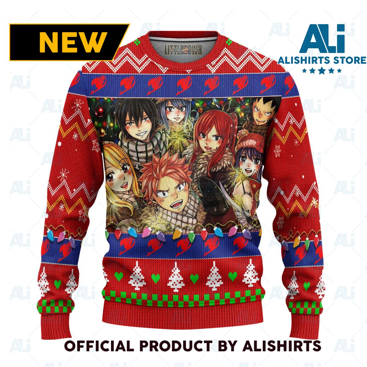 Fairy Tail Anime Ugly Christmas Sweater Custom