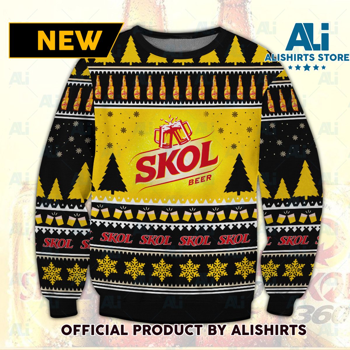 Skol Beer Ugly Christmas Sweater