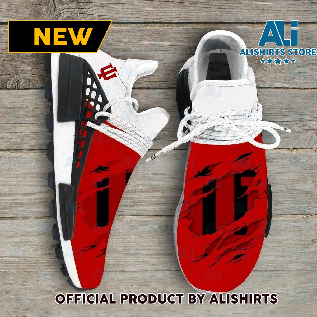 Indiana Hoosiers Ncaa NMD Human Race shoes Customized Adidas NMD Sneakers