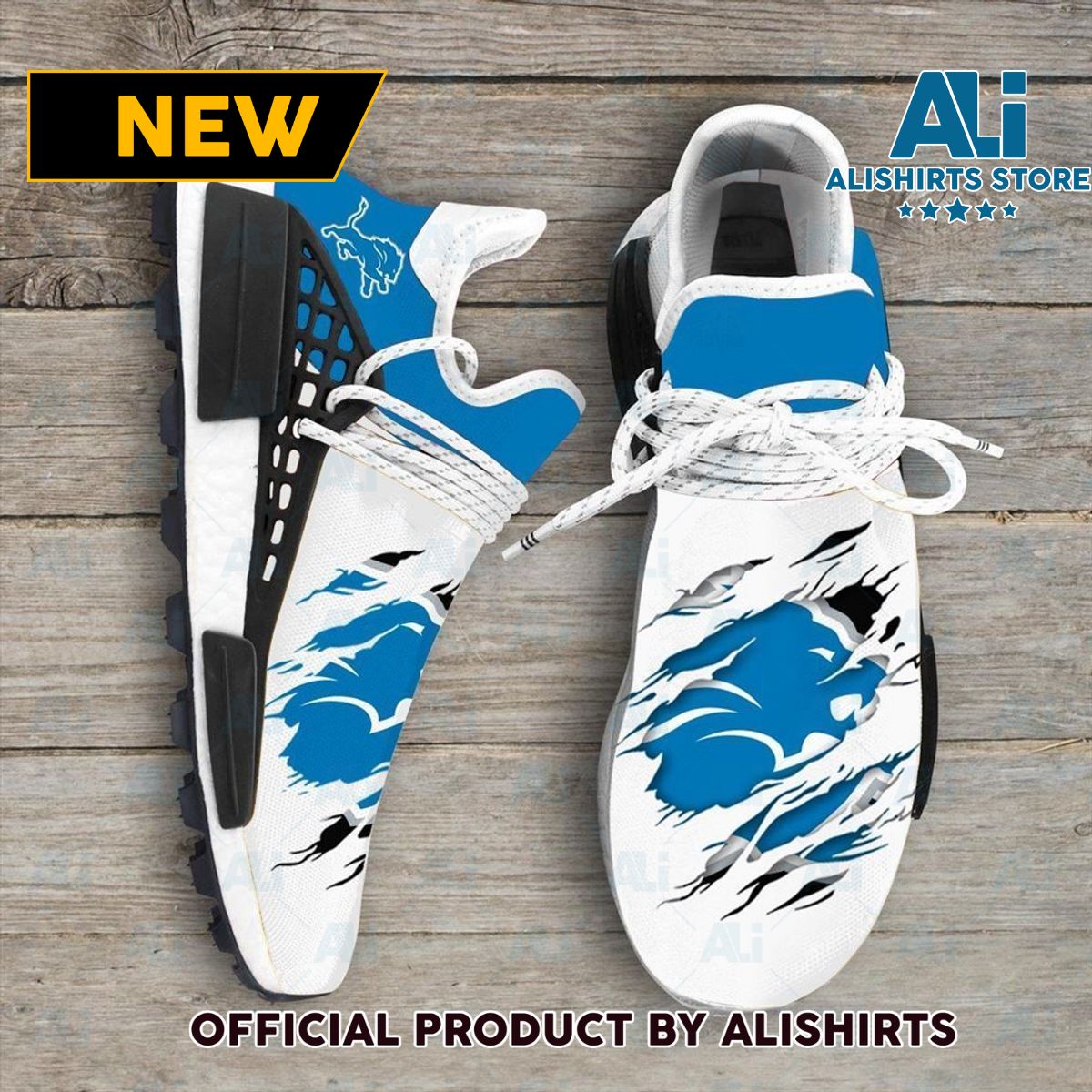 Detroit Lions NFL Sport Teams NMD Human Race Adidas NMD Sneakers