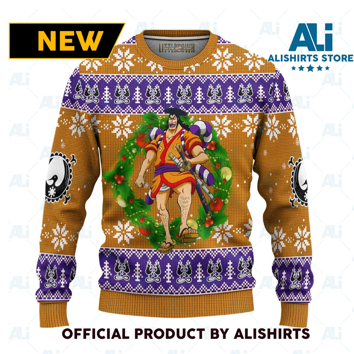 Kozuki Oden One Piece Anime Ugly Christmas Sweater