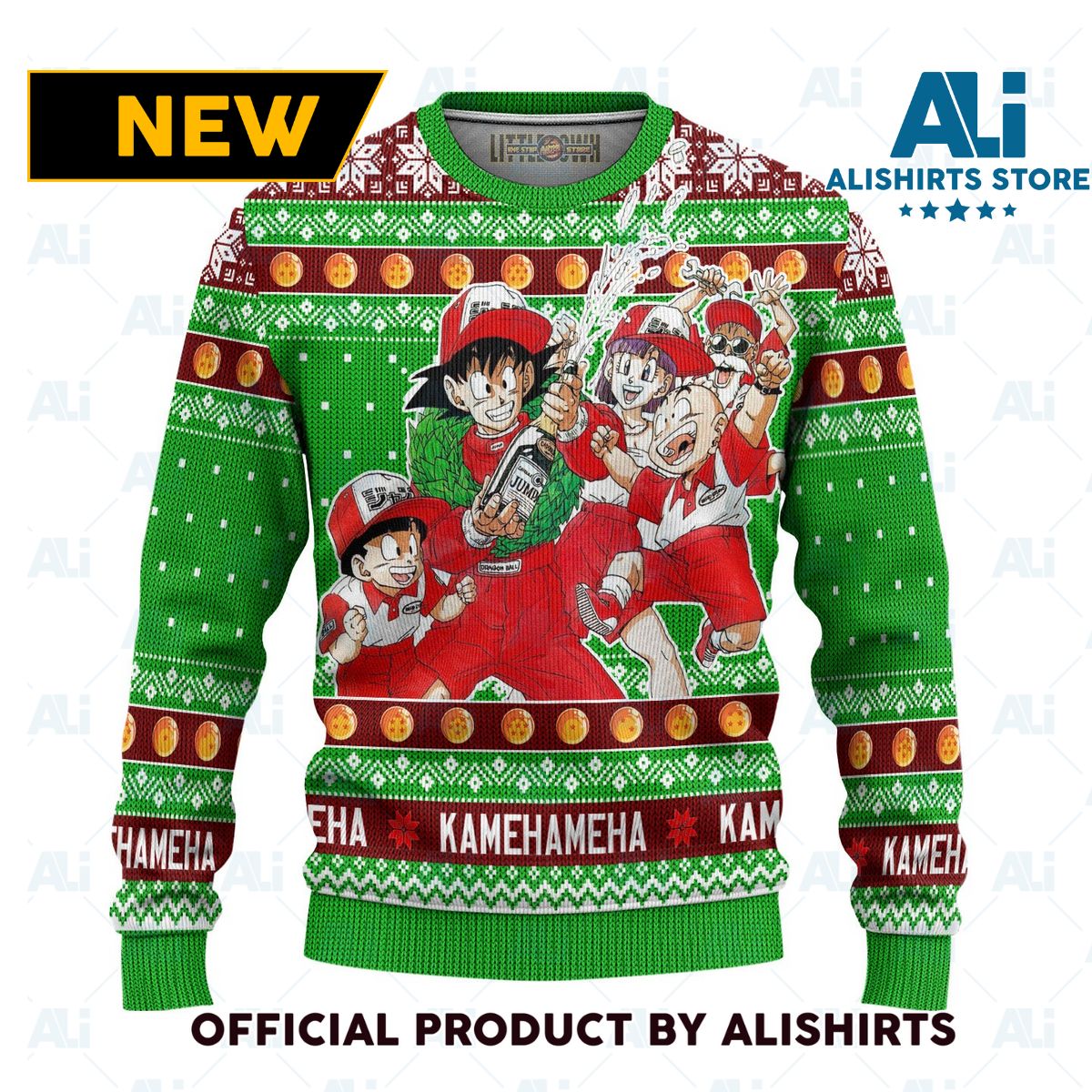 Dragon Ball Anime Ugly Christmas Sweater Characters