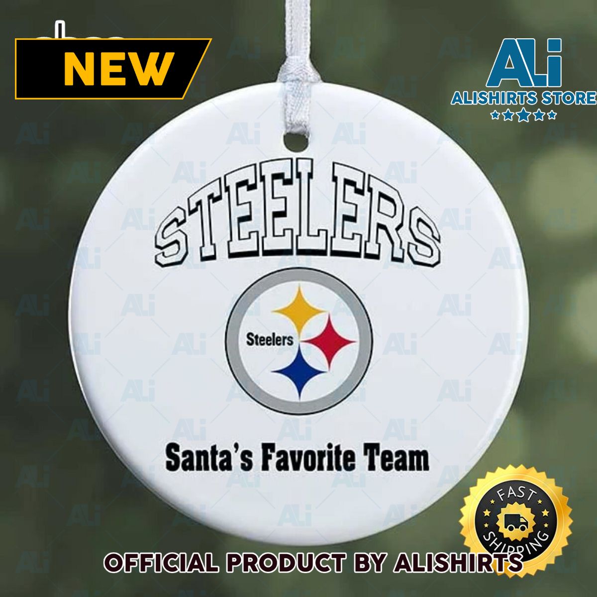 NFL Pittsburgh Steelers Personalized NFL Football Ornaments