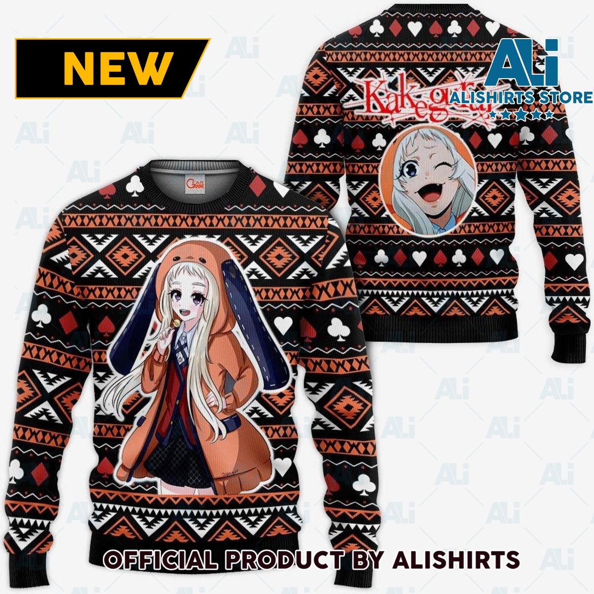 Runa Yomozuki Ugly Christmas Sweater Custom Anime Kakegurui