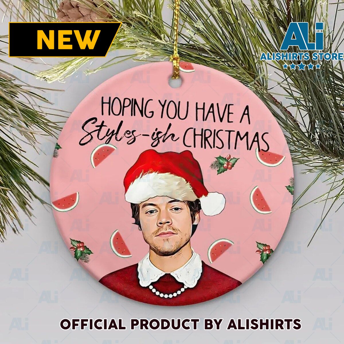 Harry Styles Hoping you have a Styles-ish Christmas Ornament