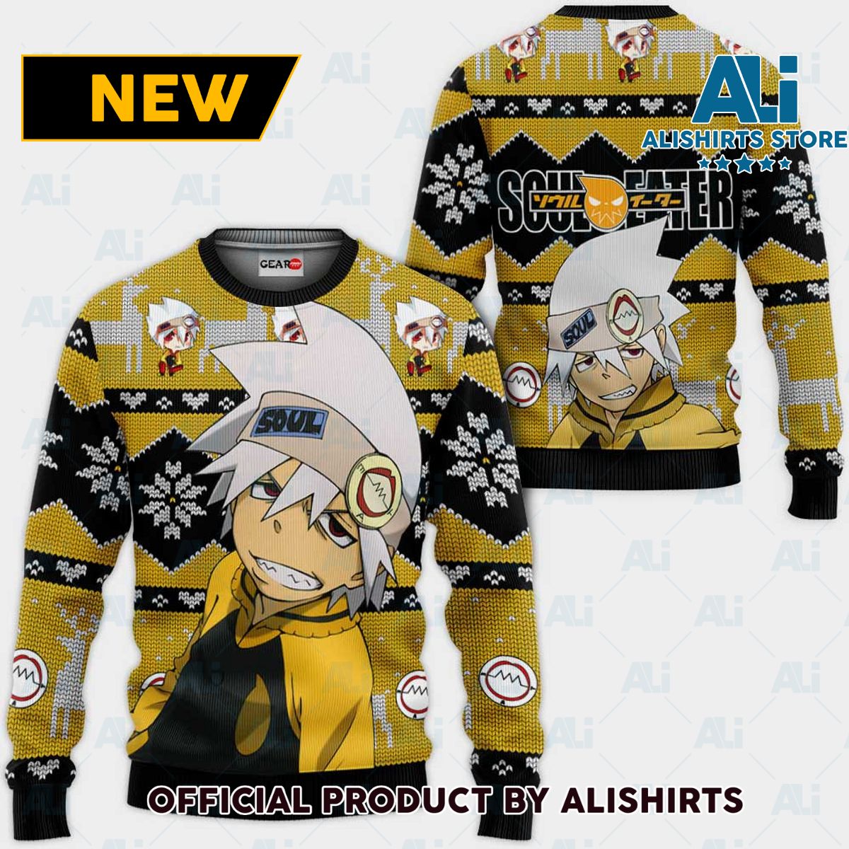 Evans Symbol Ugly Christmas Sweater Custom Anime Soul Eater