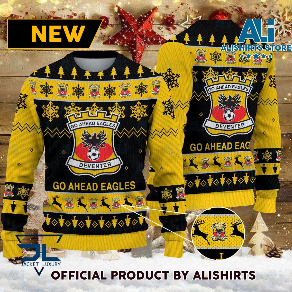 Go Ahead Eagles Eredivisie Ugly Christmas sweater