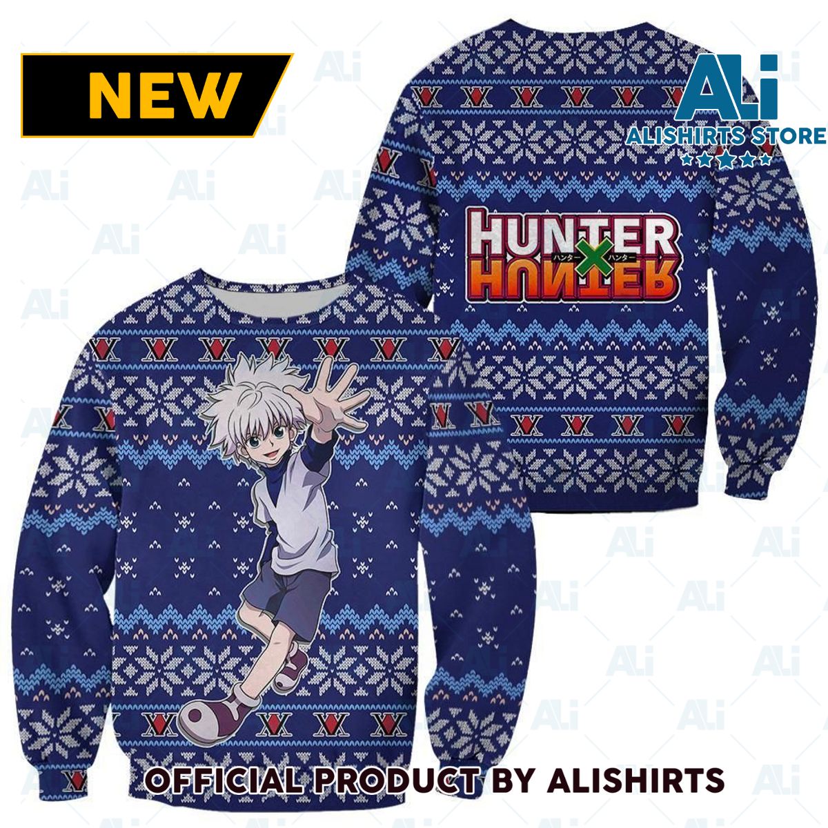 Killua Ugly Christmas Sweater Hunter X Hunter Anime