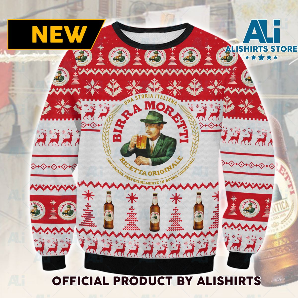 Birra Moretti Ugly Christmas Sweater