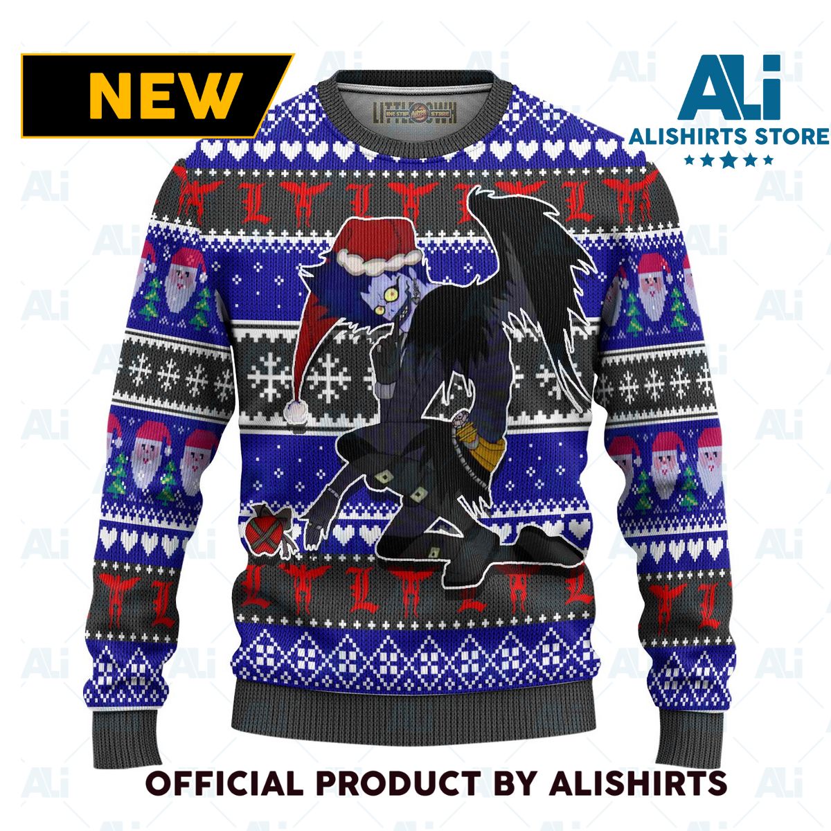 Ryuk Anime Ugly Christmas Sweater Custom Death Note