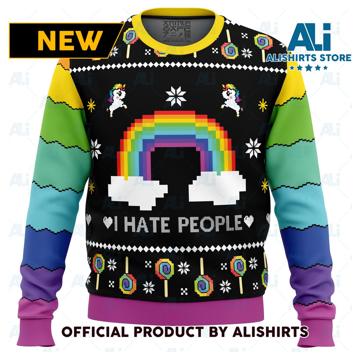 I Hate People Ugly Christmas Sweater