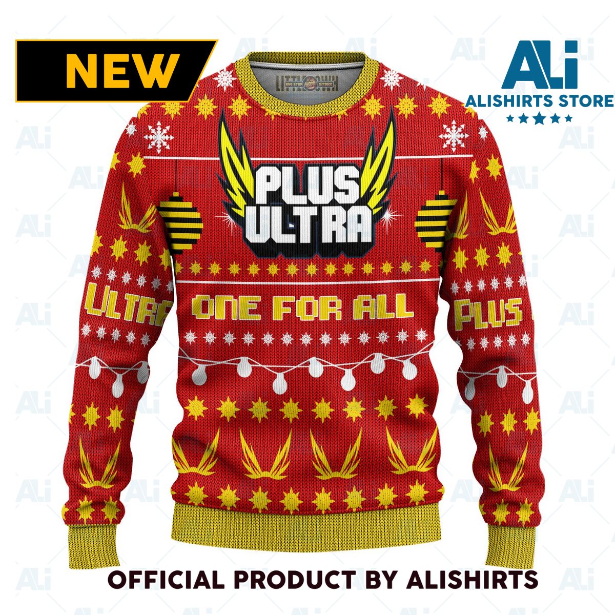 My Hero Academia Anime Ugly Christmas Sweater Custom Plus Ultra