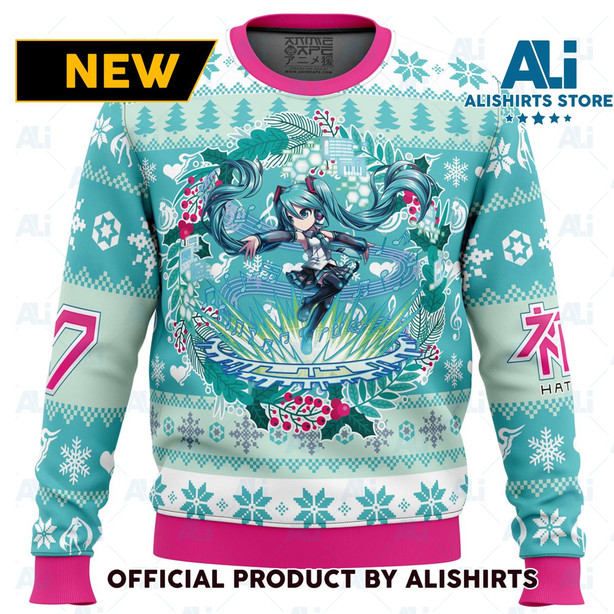 Christmas Symphony Hatsune Miku Ugly Christmas Sweater