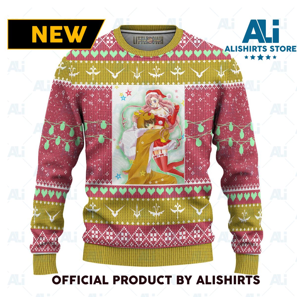 Euphemia X Suzaku Anime Ugly Christmas Sweater Custom Code Geass