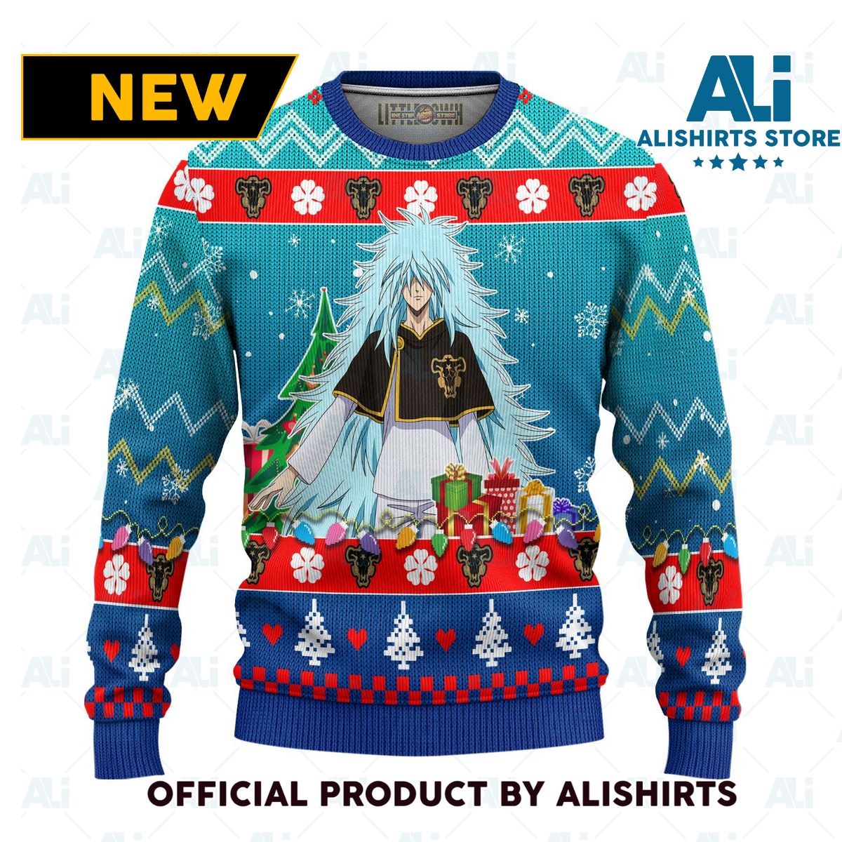 Henry Legolant Anime Ugly Christmas Sweater Black Clover