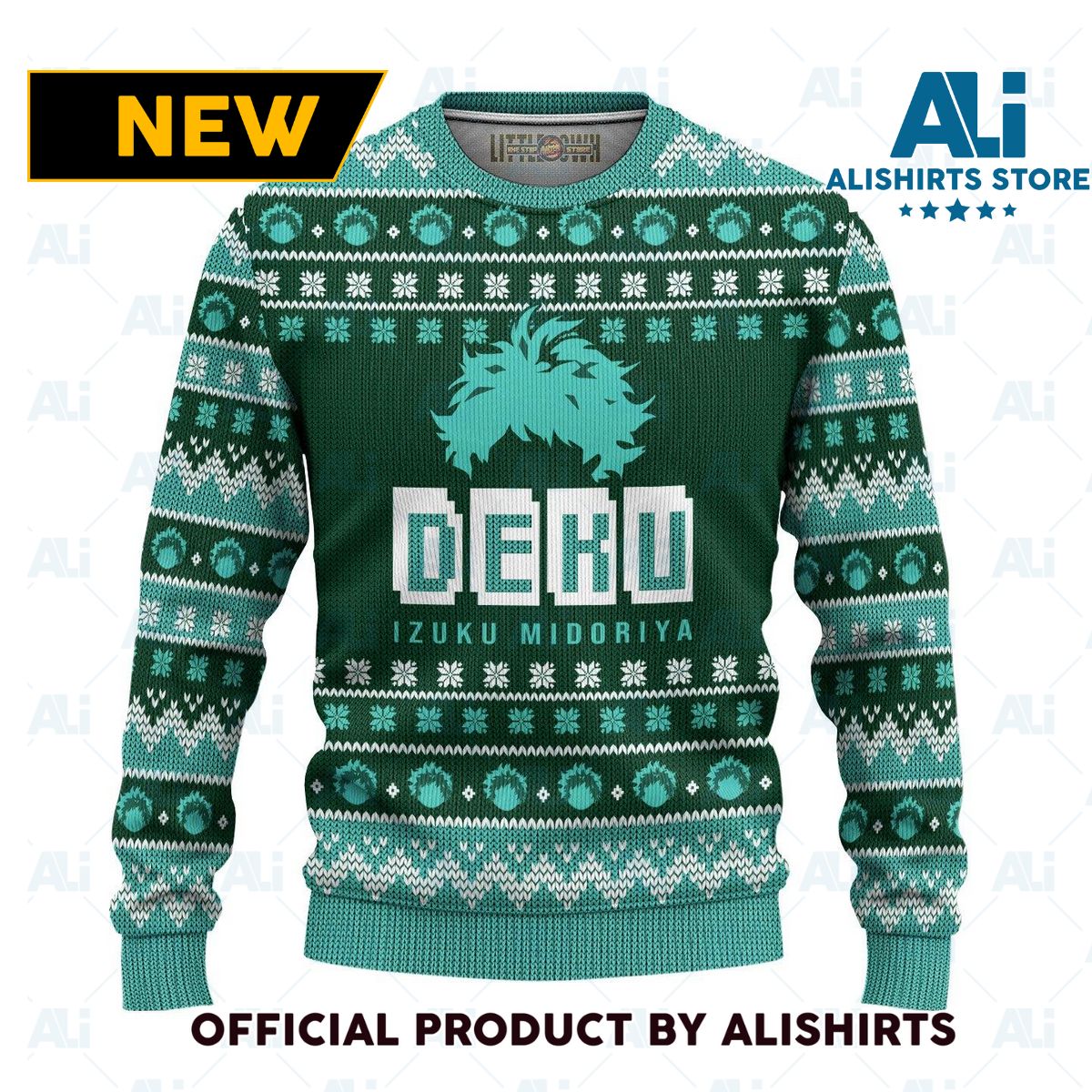 Midoriya My Hero Academia Anime Ugly Christmas Sweater